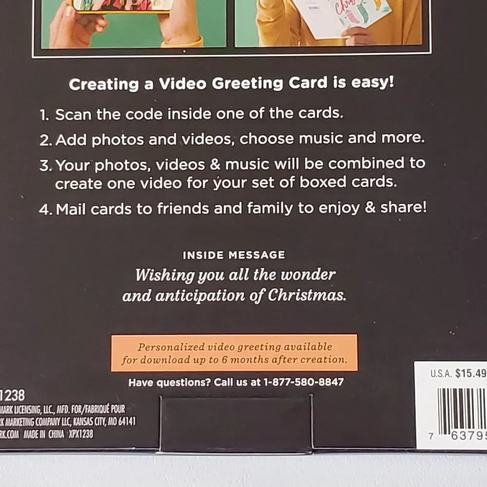 Hallmark Video Greeting Card Christmas Village Box of 10 Customizeable New
